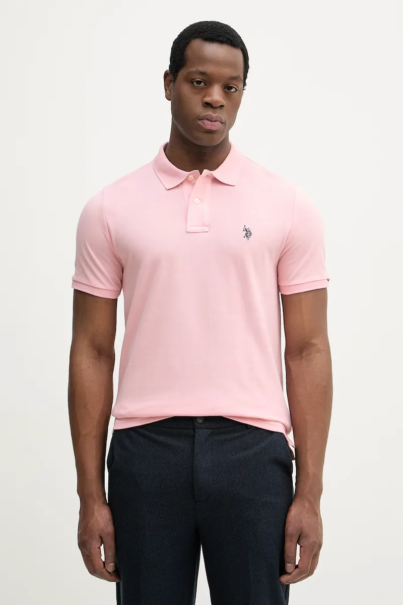 U.S. Polo Assn. πόλο ανδρικό βαμβακερό DHM PIQUE