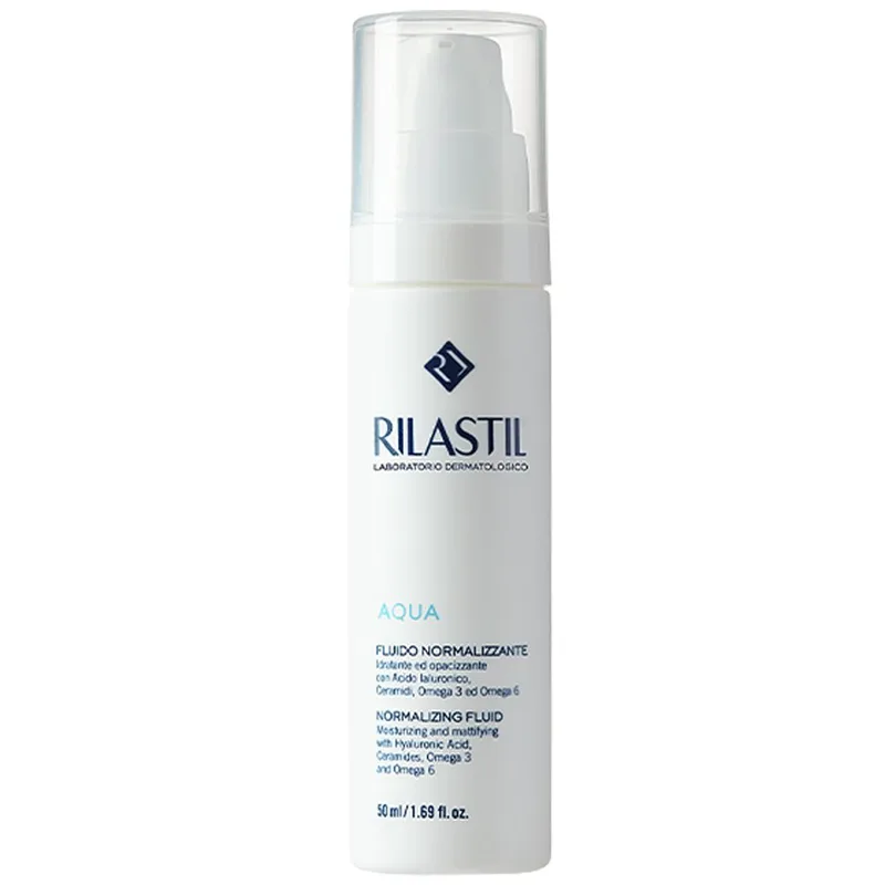 Rilastil Aqua Normalizing Fluid Εξισορροπητικό Κρεμογαλάκτωμα Προσώπου για Ενυδάτωση & Ματ Αποτέλεσμα 50ml