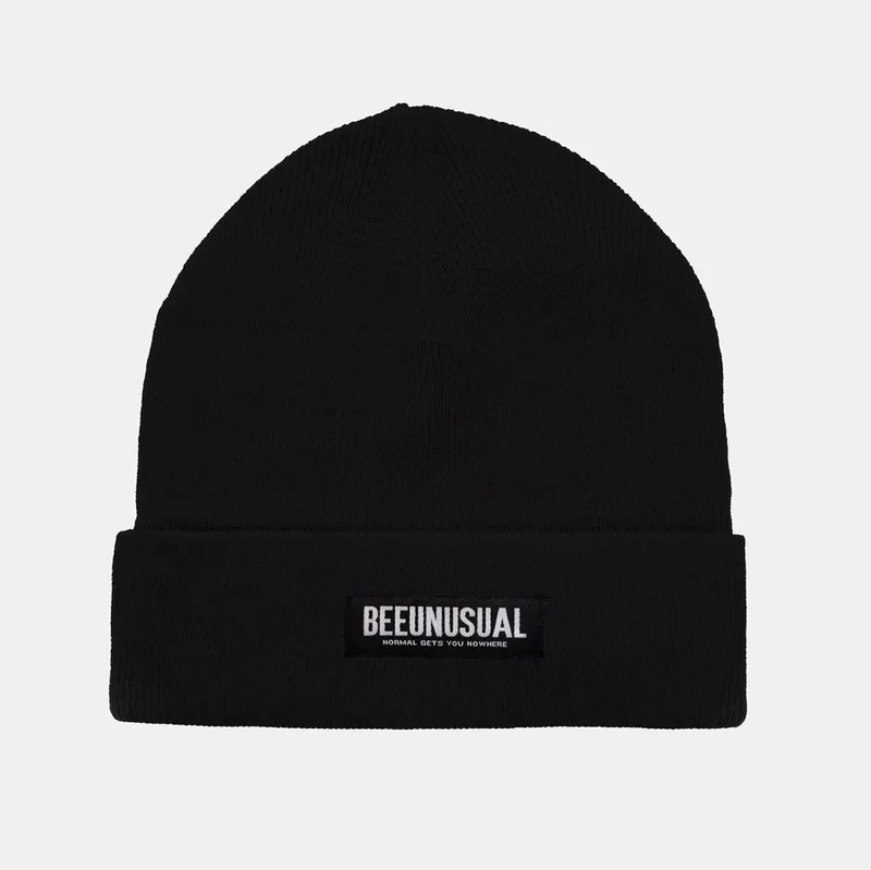 BEE UNUSUAL MONOCHROME BEANIE ΜΑΥΡΟ