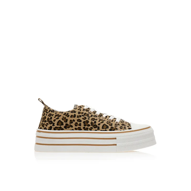 Αθλητικά animal print υφασμάτινα δίπατα ΛΕΟΠΑΡ