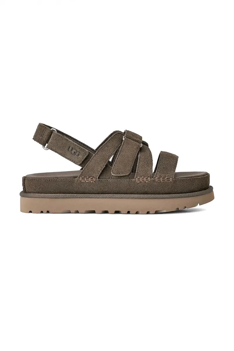 UGG ΠΑΠΟΥΤΣΙΑ ΠΕΔΙΛΑ GOLDENSTAR GLEAM ΣΟΥΕΤ LOGO XAKI ΣΚΟΥΡΟ