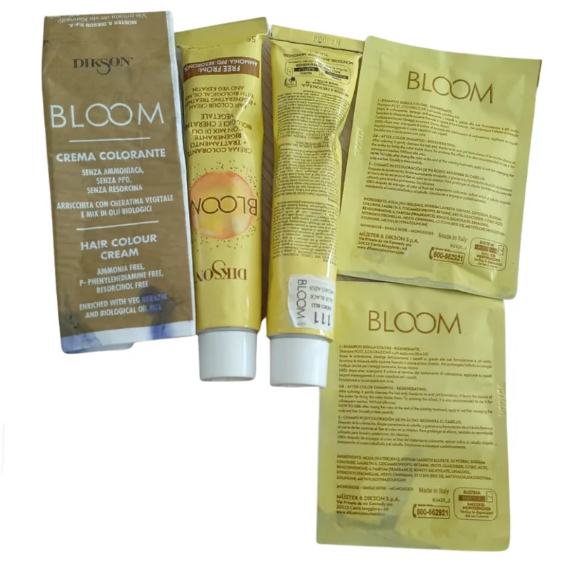 Dikson bloom coloring cream with keratin 111 blue black Without Box Promotion