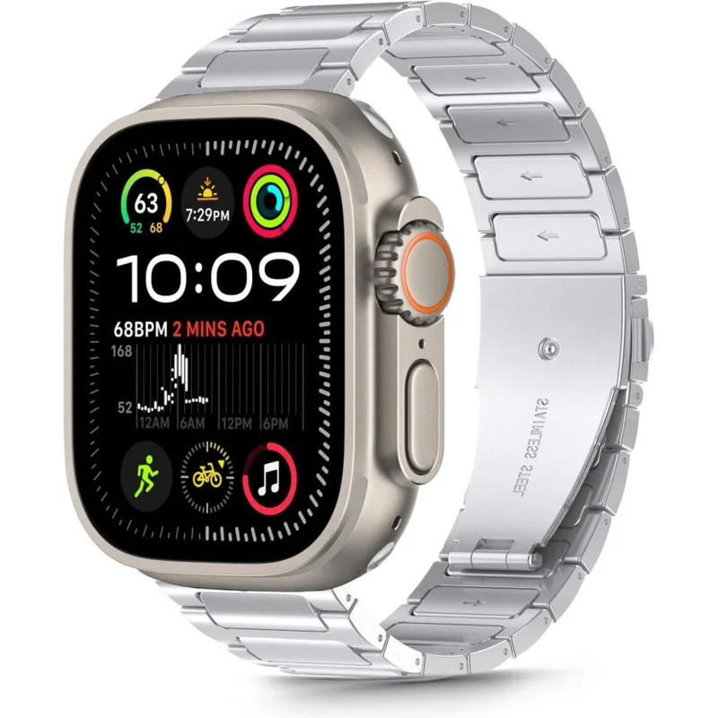 Λουράκι Apple Watch Ultra/SE/11/10/9/8/7/6/5/4 (49/46/45/44mm) Tech-Protect Stainless Classic από Ανοξείδωτο Ατσάλι - Silver (5906302370870)