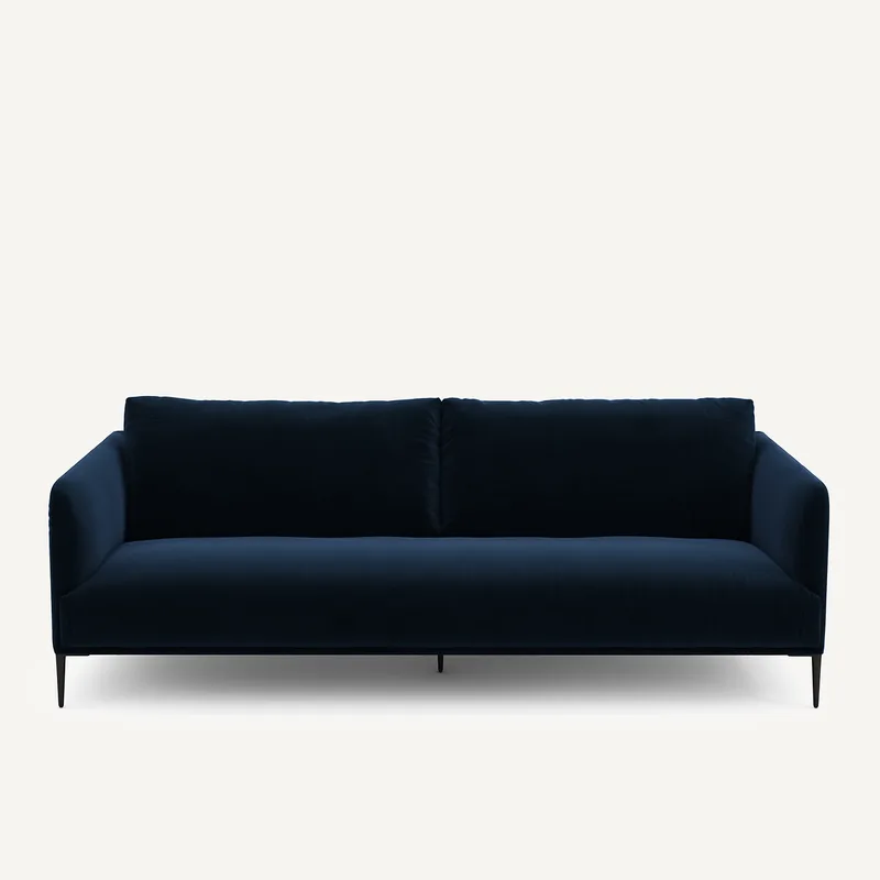 Καναπές με βελούδινη ταπετσαρία Oscar Μ103xΠ200xΥ82cm