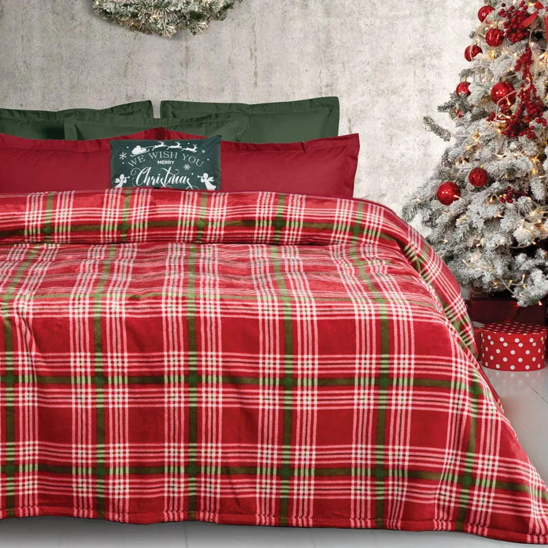 Κουβέρτα Fleece Υπέρδιπλη 220x240 Das Home 1361 Red 220x240