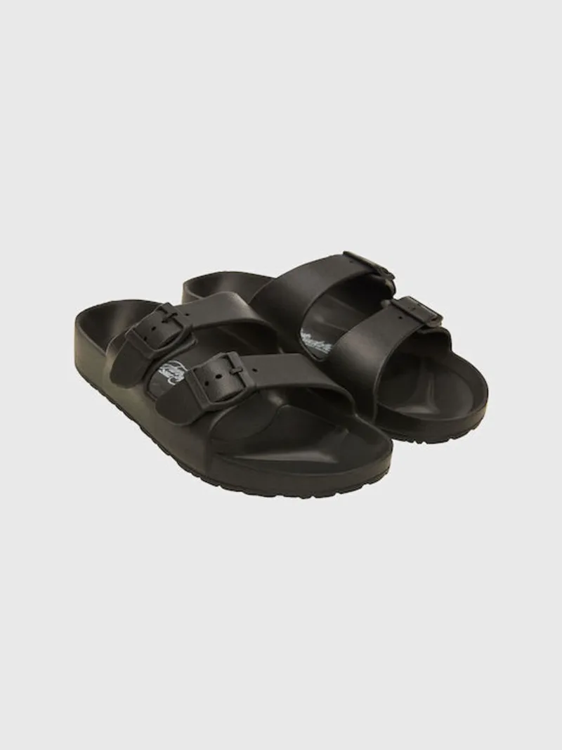 Funky Buddha Γυναικεία Σανδάλια Με Δύο Λουριά FBL009-105-08 Black Μαύρο