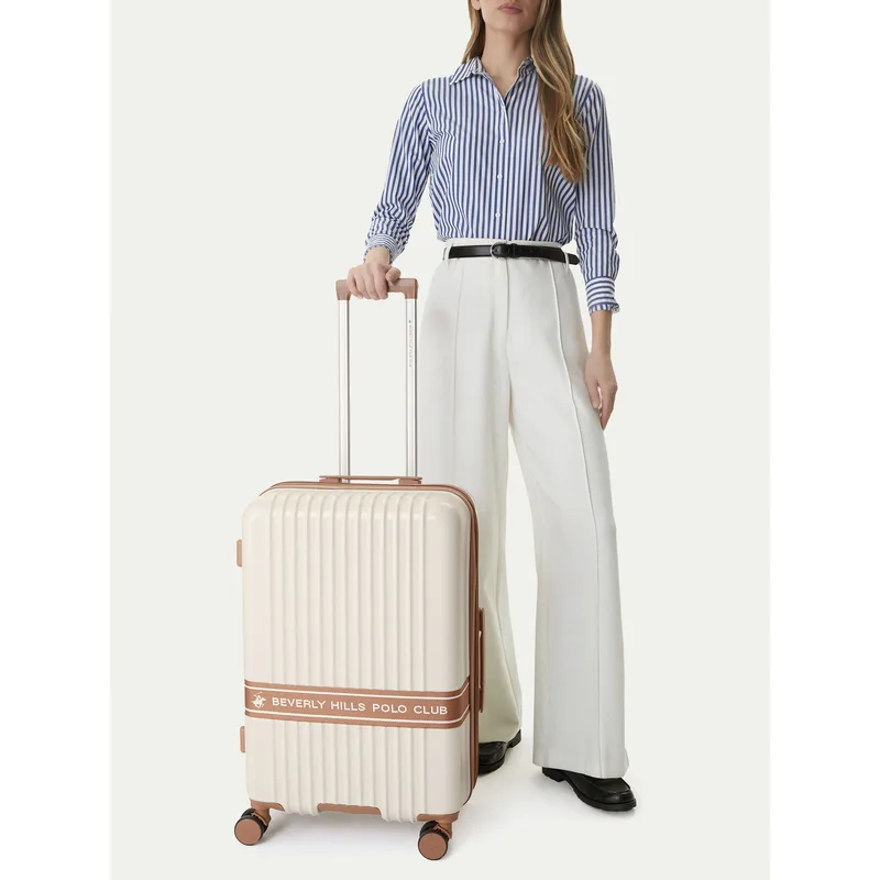 Μεσαία Βαλίτσα Beverly Hills Polo Club CEO-BHPC-WAL-008-M Μπεζ
