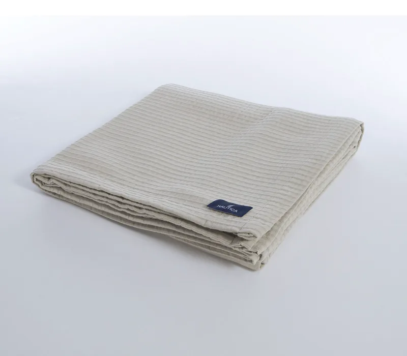 Κουβέρτα Πικέ Υπέρδιπλη Nef-Nef Nau Navy Linen 230x240