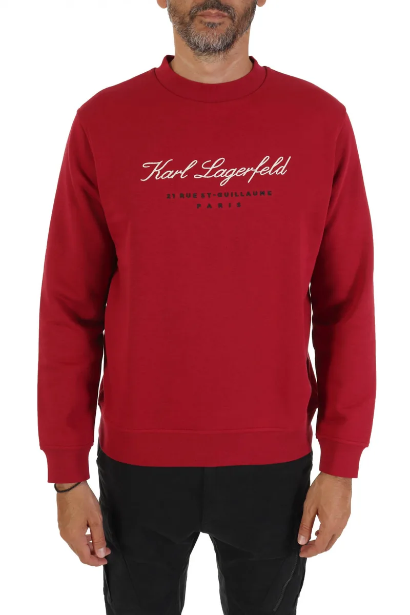 KARL LAGERFELD ΦΟΥΤΕΡ CREW NECK LOGO ΚΟΚΚΙΝΟ