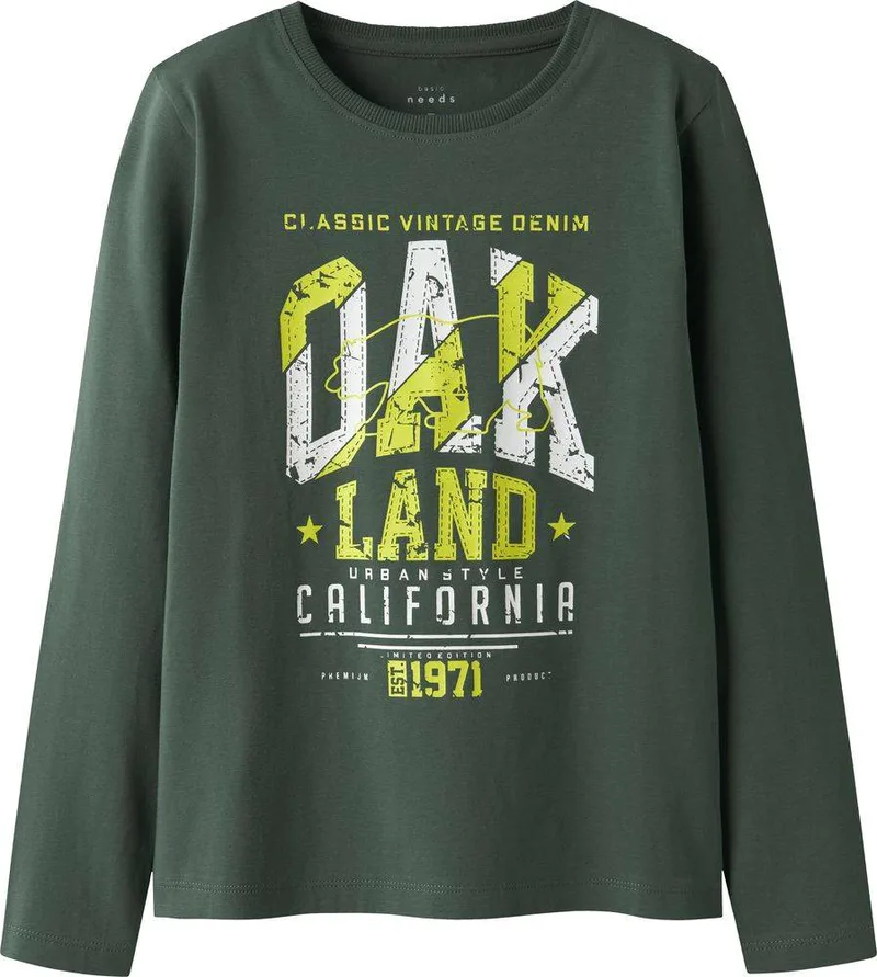 ΜΠΛΟΥΖΑ ΜΑΚΡΥΜΑΝΙΚΗ NAME IT NKMVUX OAKLAND URBAN ST 13224969 ΠΡΑΣΙΝΟ (134-140CM)-(9-10 ΕΤΩΝ)