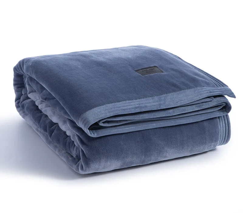 Κουβέρτα Βελουτέ Υπέρδιπλη Nef-Nef Velosso Blue 230x240