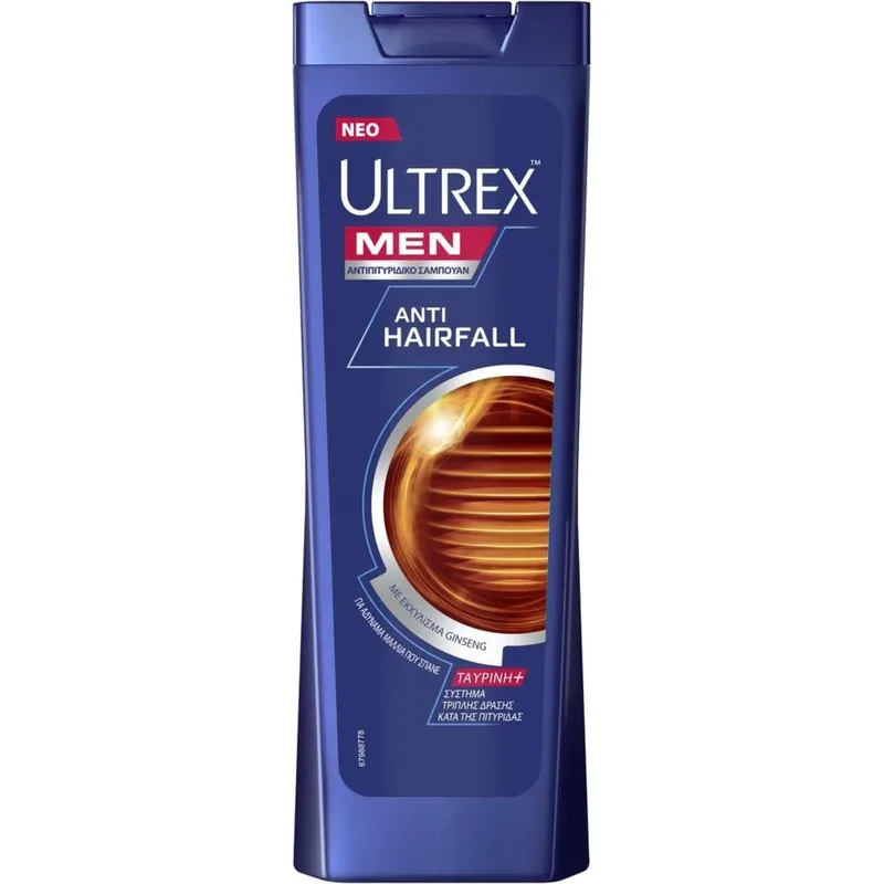 Ultrex Men Anti Hairfall Shampoo Αντιπυτιριδικό Σαμπουάν για Άνδρες Κατά της Τριχόπτωσης για Αδύναμα Μαλλιά που Σπάνε 360ml