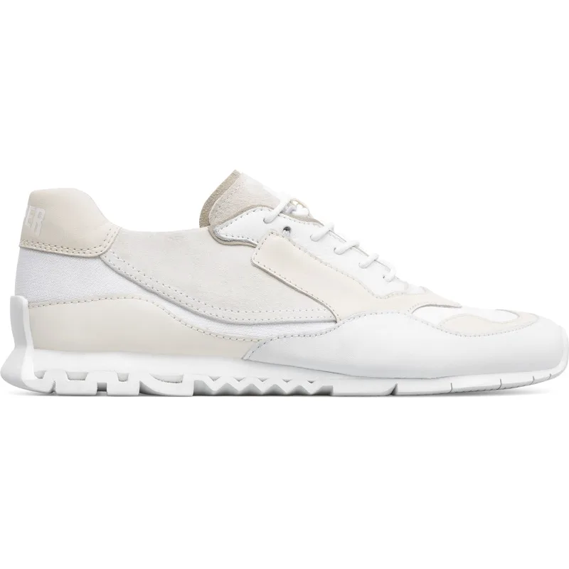 CAMPER Nothing - Sneakers Για Ανδρικα - Λευκό,Μπεζ, Μέγεθος 43, Cotton fabric/Smooth leather