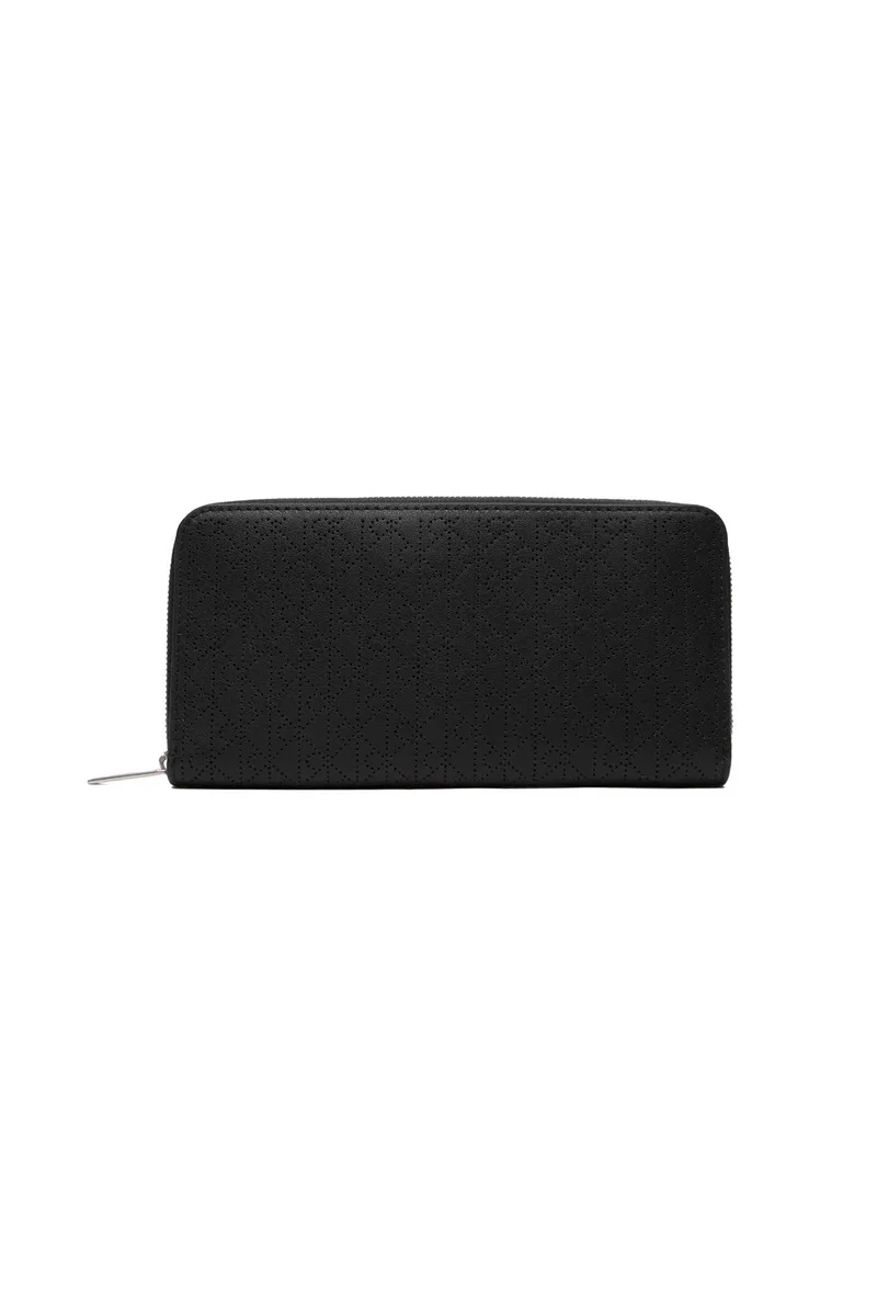 Calvin Klein Jeans γυναικείο δερμάτινο πορτοφόλι με all-over monogram - LV04F1151G Μαύρο