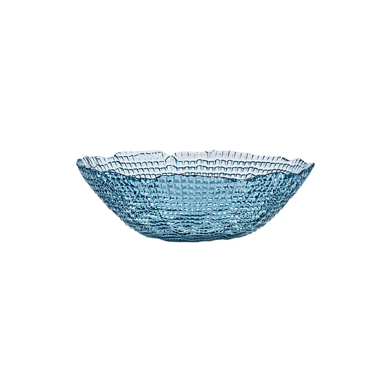 Σαλατιέρα Γυάλινη Μπλε 19,5x7,5εκ. Roche Estia 07-39479 (Σετ 3 Τεμάχια) (Υλικό: Γυαλί, Χρώμα: Μπλε) - estia - 07-39479
