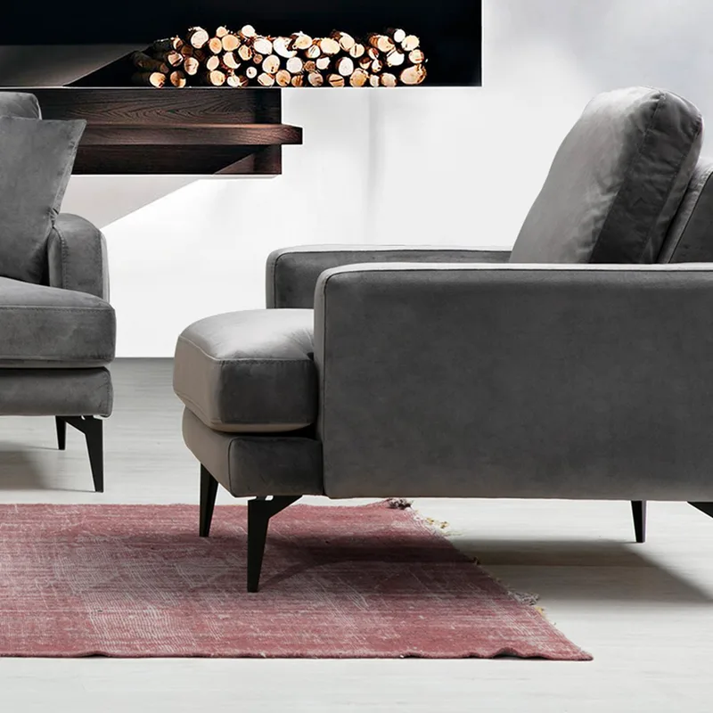 Μπερζέρα Papira Armchair - Anthracite 560Are1704 (90x88x80)