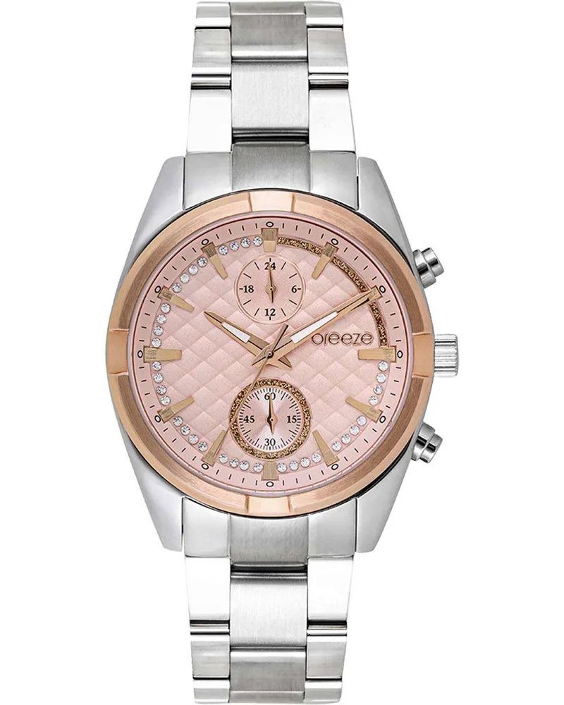 BREEZE Starlight Chronograph - 612501.4, Silver case with Stainless Steel Bracelet