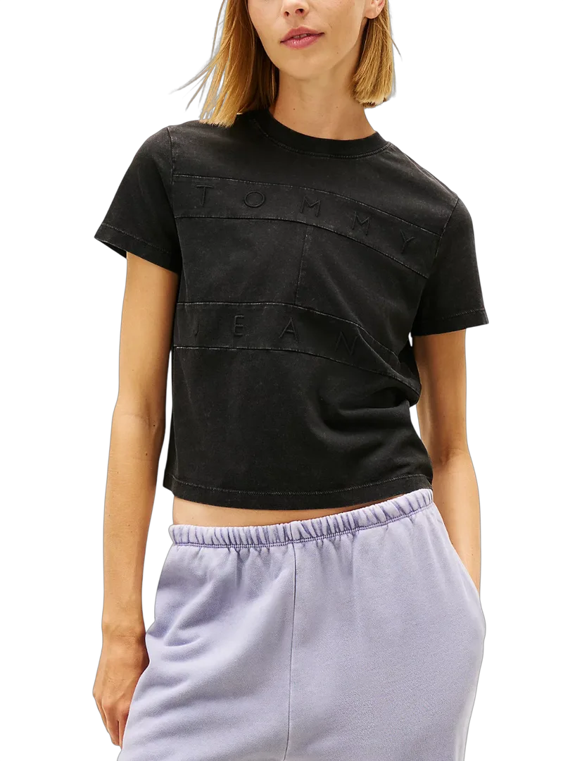 Γυναικείο T-shirt Μαύρο Tommy Jeans DW0DW22539-BDS