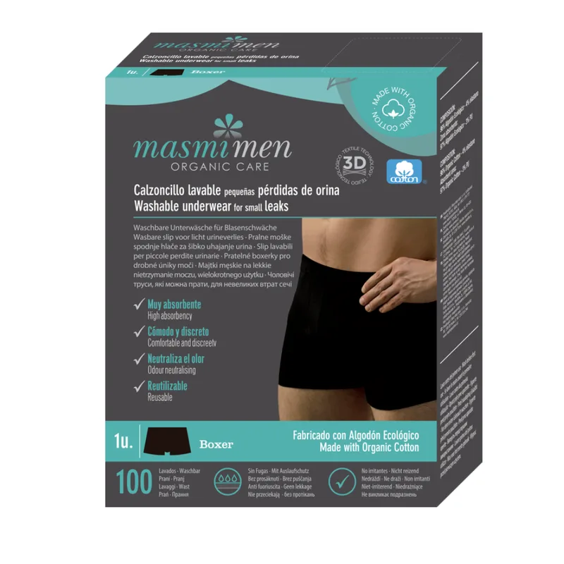 Masmi Men's Incontinence Boxer Shorts, S