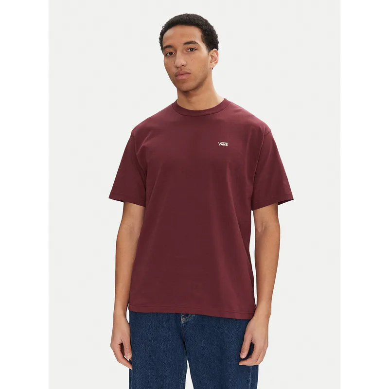 Vans T-Shirt Left Chest II VN000P1P Μπορντό Loose Fit