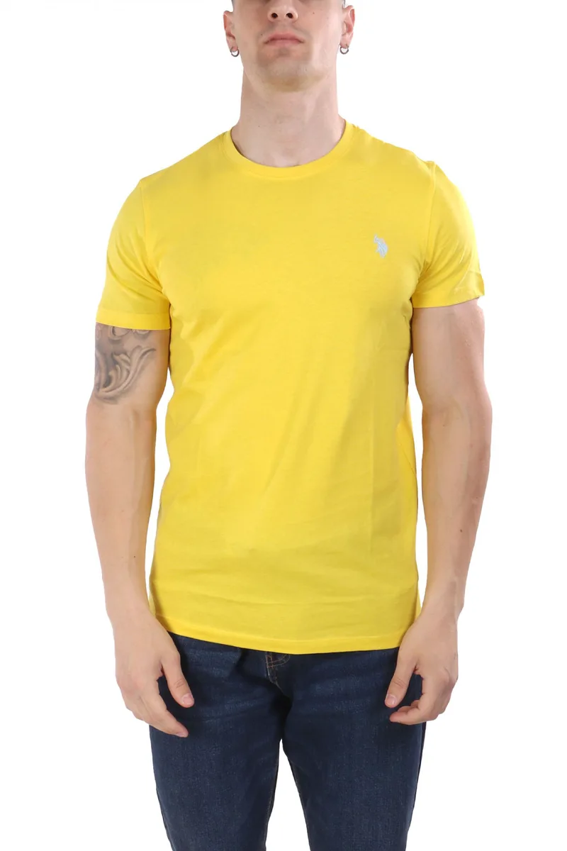 U.S.POLO ASSN T-SHIRT CREW NECK LOGO MICK ΚΙΤΡΙΝΟ