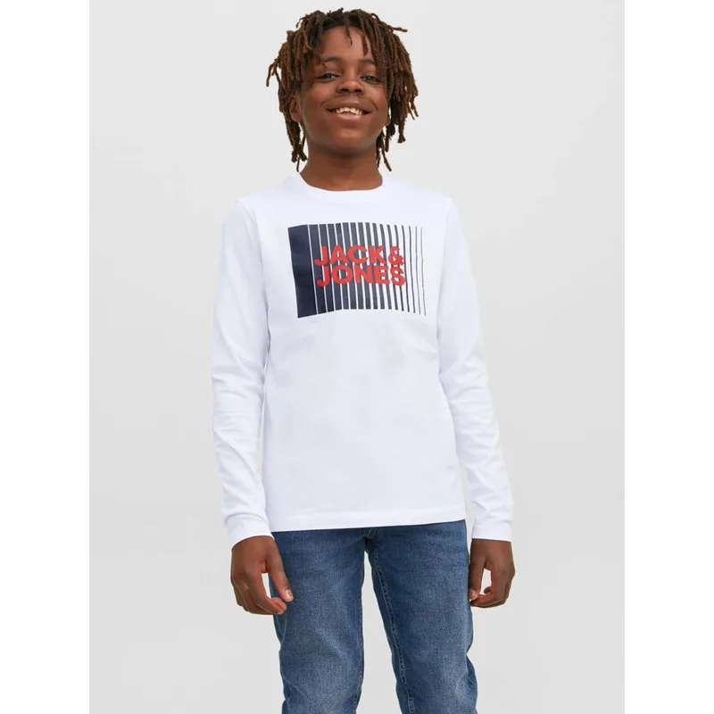 Μπλούζα μακό αγόρι Jack & Jones-12244209-White