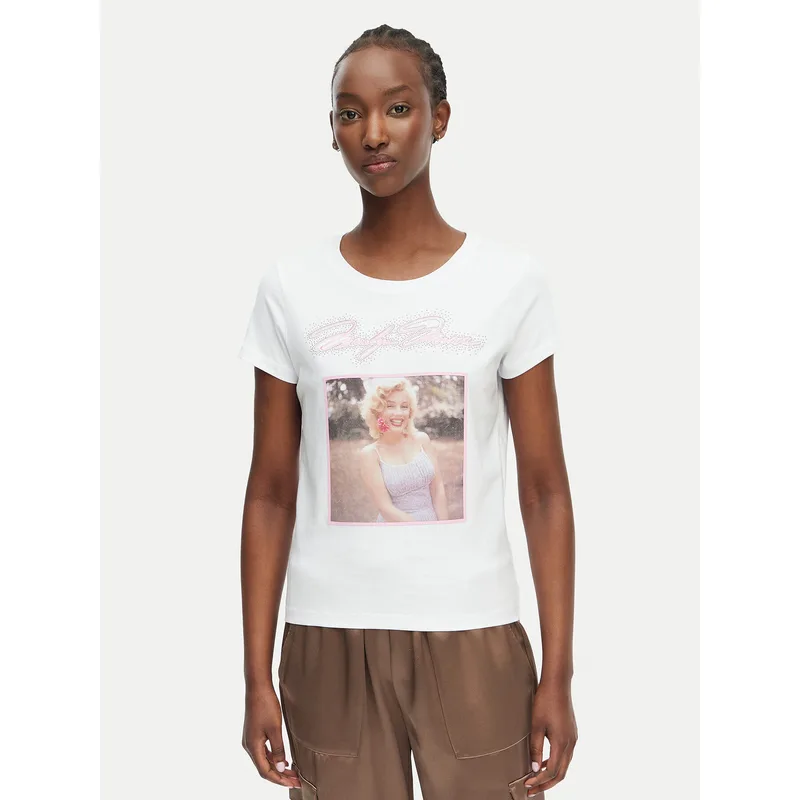 Guess T-Shirt W6BI51 K6658 Λευκό Regular Fit