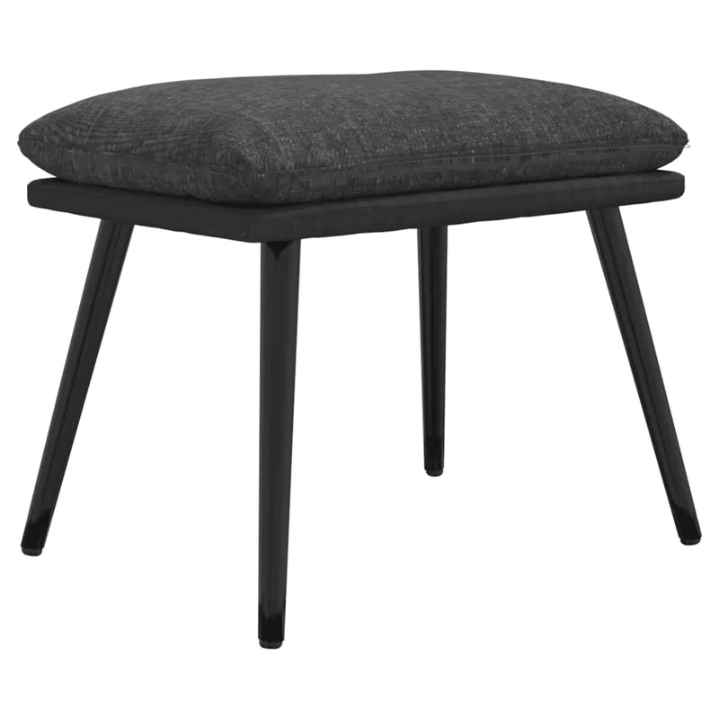 vidaXL Υποπόδιο Σκούρο Γκρι 45x29,5x35 εκ. Ύφασμα & Συνθετικό Δέρμα