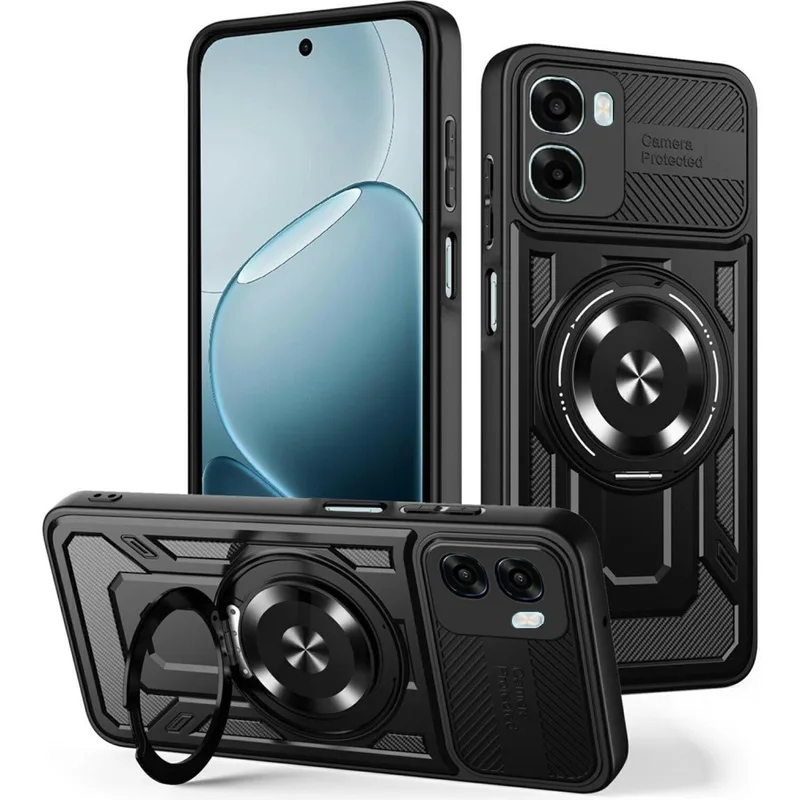 Θήκη Oppo A6x Techsuit RuggedCam Ανθεκτική με KickStand & MagSafe - Black (5949419362161)