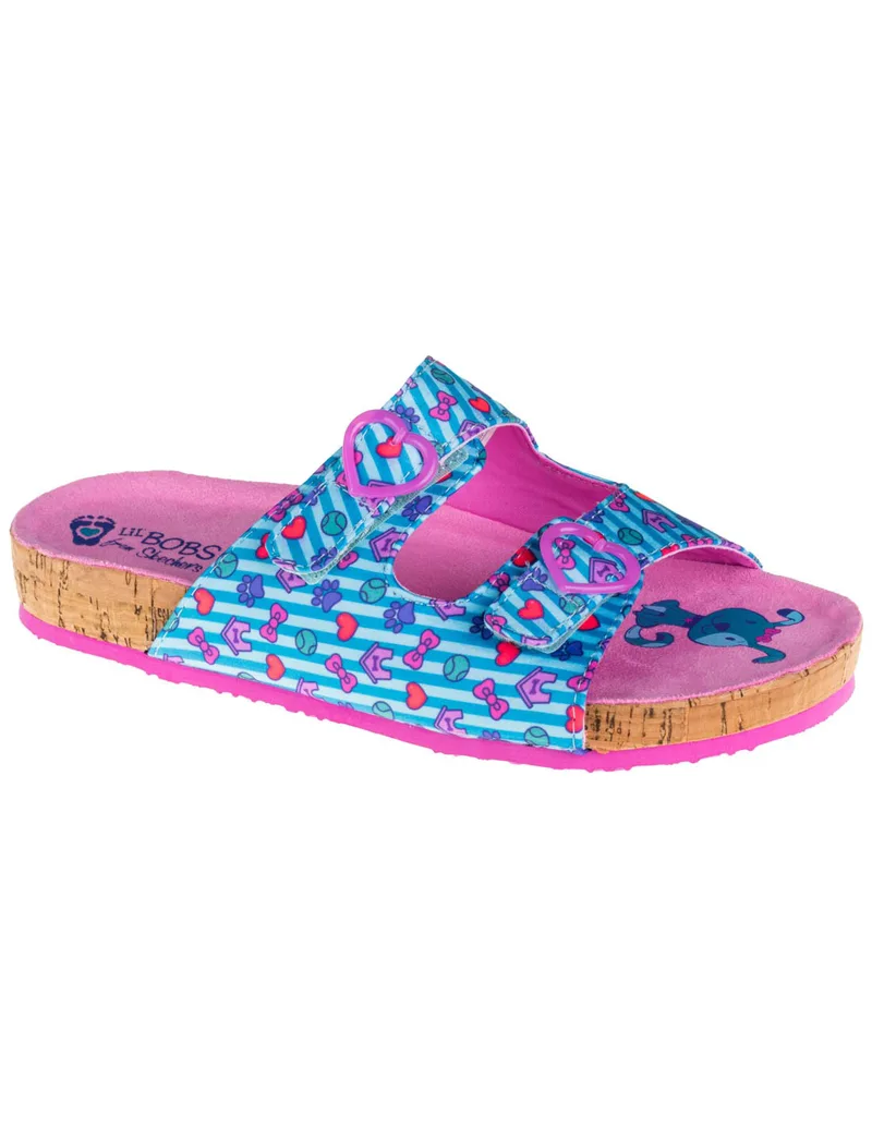 Skechers Παιδικές Σαγιονάρες Slides Ροζ Granola 300013L-TQPK