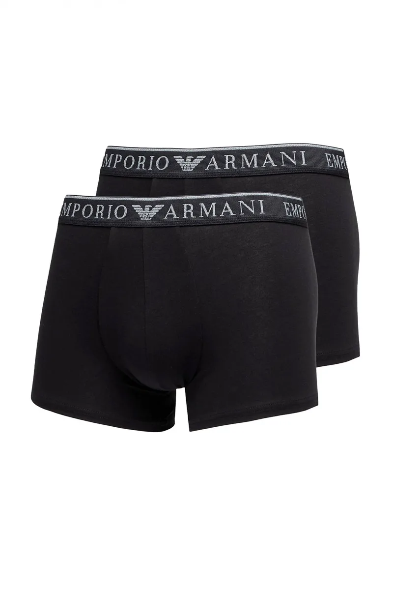 EMPORIO ARMANI ΕΣΩΡΟΥΧΑ 2PACK TRUNK COTTON STRETCH ΜΑΥΡΟ