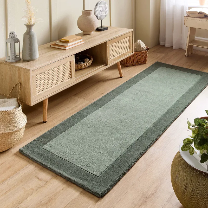 Borders Wool Runner Sage Green