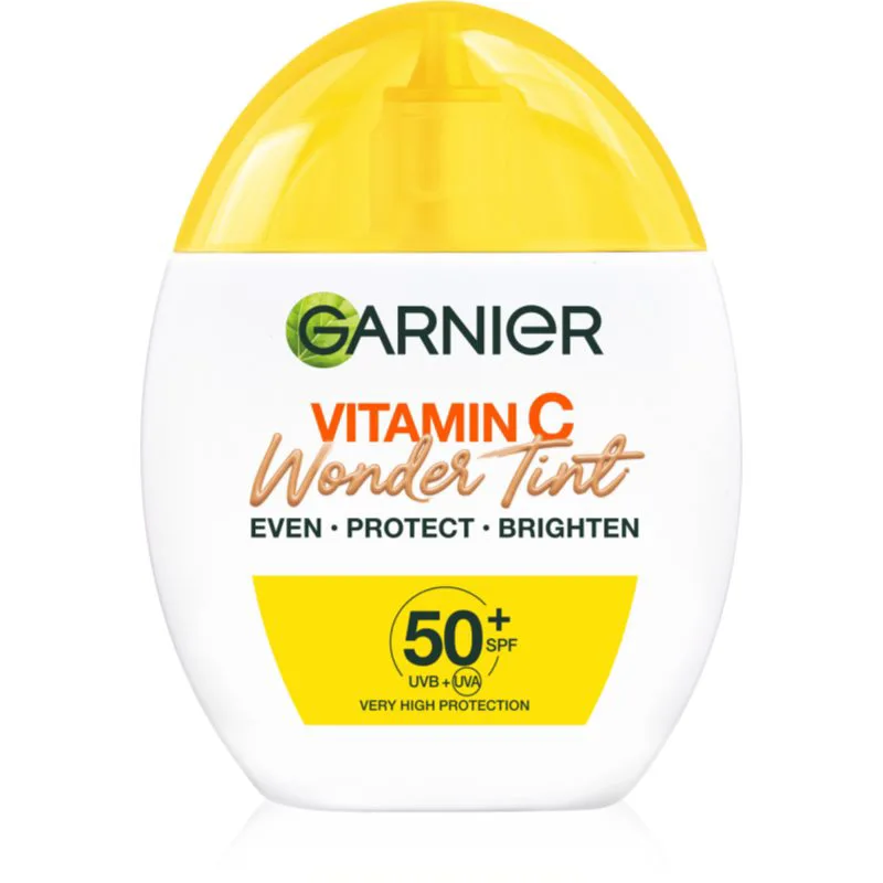 Garnier Vitamin C Wonder Tint ελαφρύ τονωτικό υγρό SPF 50+ απόχρωση Muedium 40 ml