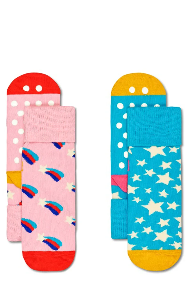 Κάλτσες Happy Socks 2-Pack Kids Shooting Star Anti-Slip KSST19-6000-1000 Unisex Παιδικό