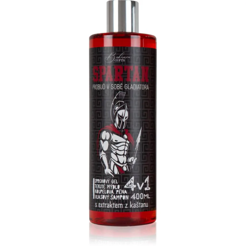 Bohemia Gifts & Cosmetics Spartan τζελ πλυσίματος 4 σε 1 για άντρες 400 ml