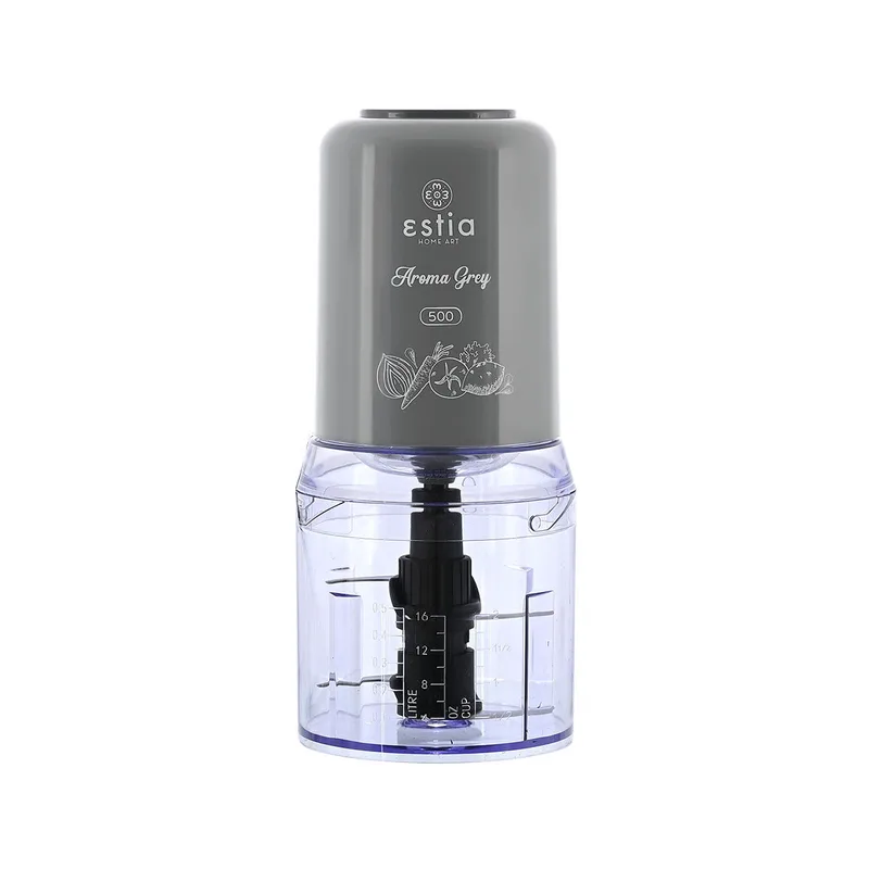 Πολυκόπτης Aroma Grey 400W Με Πλαστικο Μπολ 500ml 26x11.7x11.7cm