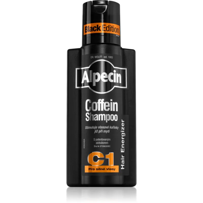 Alpecin Coffein Shampoo C1 Black Edition σαμπουάν καφεϊνης για άντρες διέγερση ανάπτυξης μαλλιών 250 ml