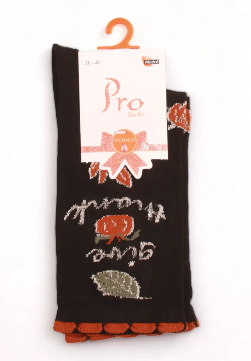 Κάλτσες γυναικείες Pro Socks Modal Soft Give Thank 28606-Μαύρο