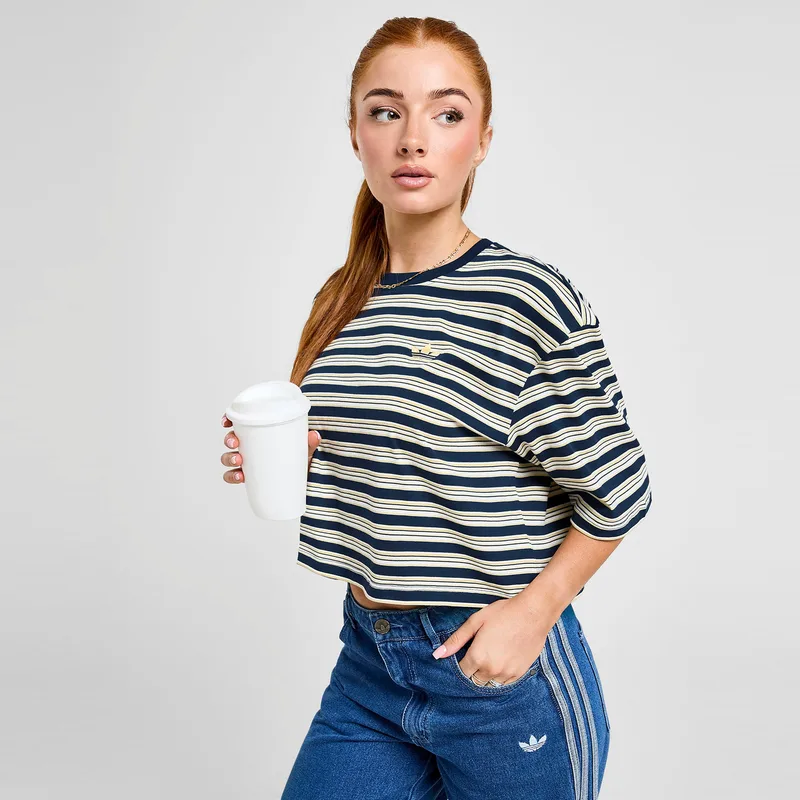 adidas Originals Stripe Crop Γυναικείο T-Shirt (9000236145_87638)
