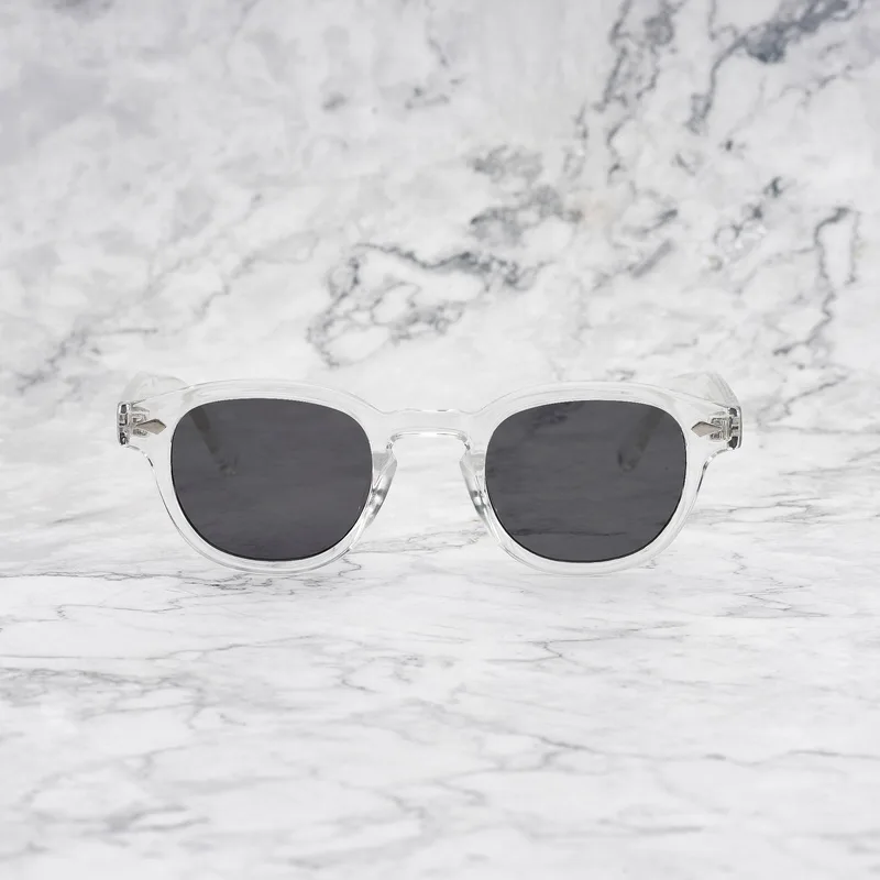 JOHNNY CLEAR Tinted Sunglasses | Clear | Gray Shades | Explicit Poets Sunglasses