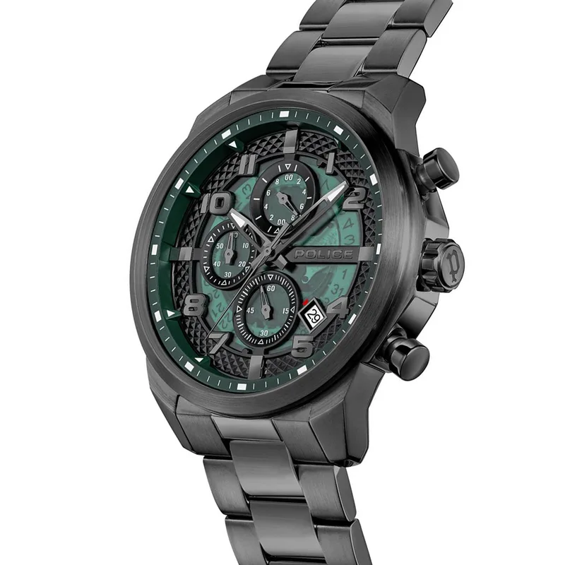 Ρολόι Ανδρικό Black Stainless Steel Chronograph Police PEWGK0053903