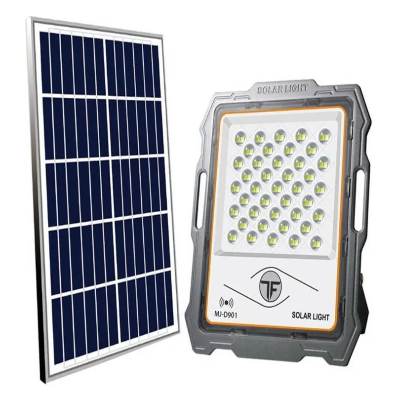 ηλιακός προβολέας led 100w ip67 με τηλεχειρισμό oem mj-d901 – μαύρο
