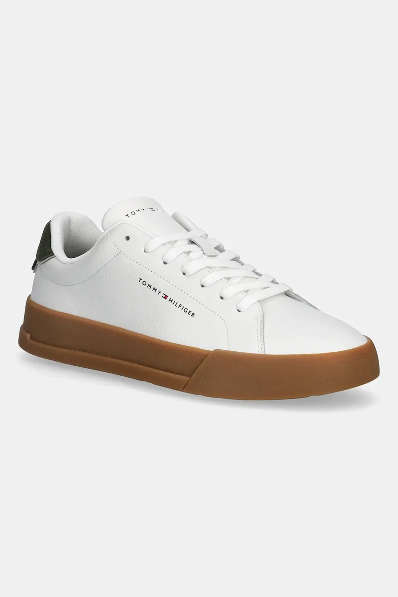 Tommy Hilfiger TH COURT LTH DETAIL ESS αθλητικά Ανδρικά δερμάτινα