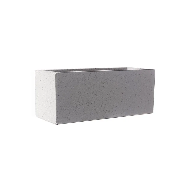 Supergreens Γλάστρα Πήλινη Ορθογώνια "Stone" Γκρι M 60x30x30 εκ.