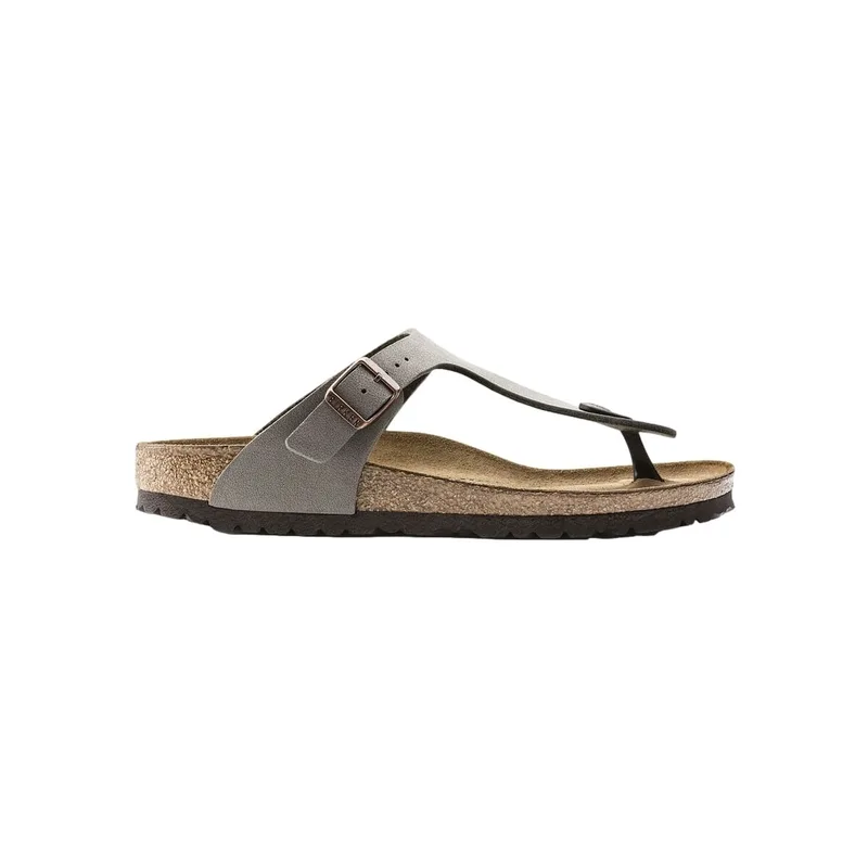 Σανδάλια χωρίς τακούνι BIRKENSTOCK Gizeh Nobuck Birko-Flor Regular - Stone