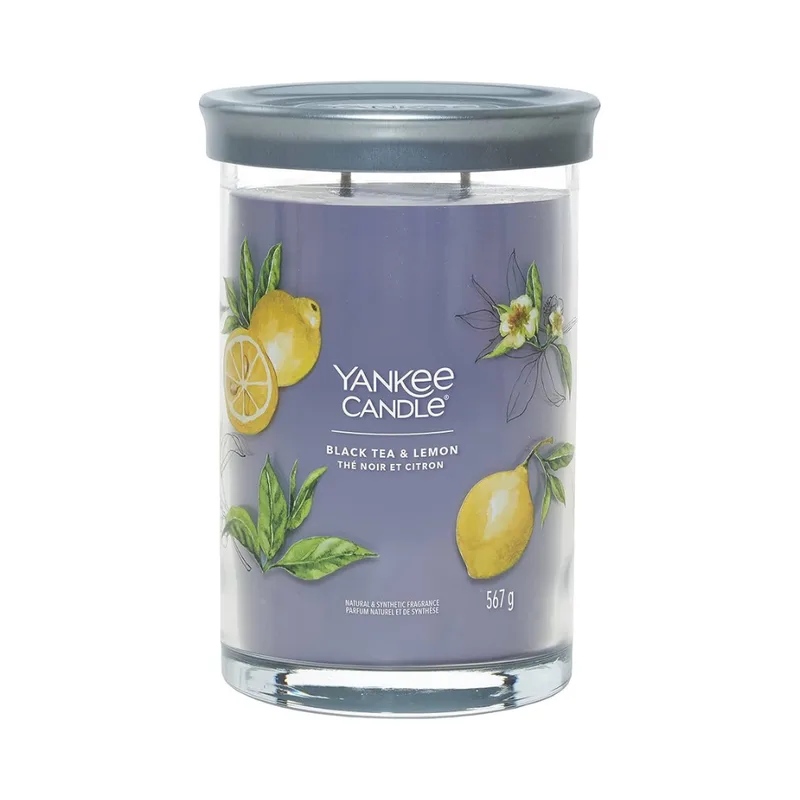 Yankee Candle Black Tea & Lemon Tumbler Candle Signature (black tea and lemon) - 567g