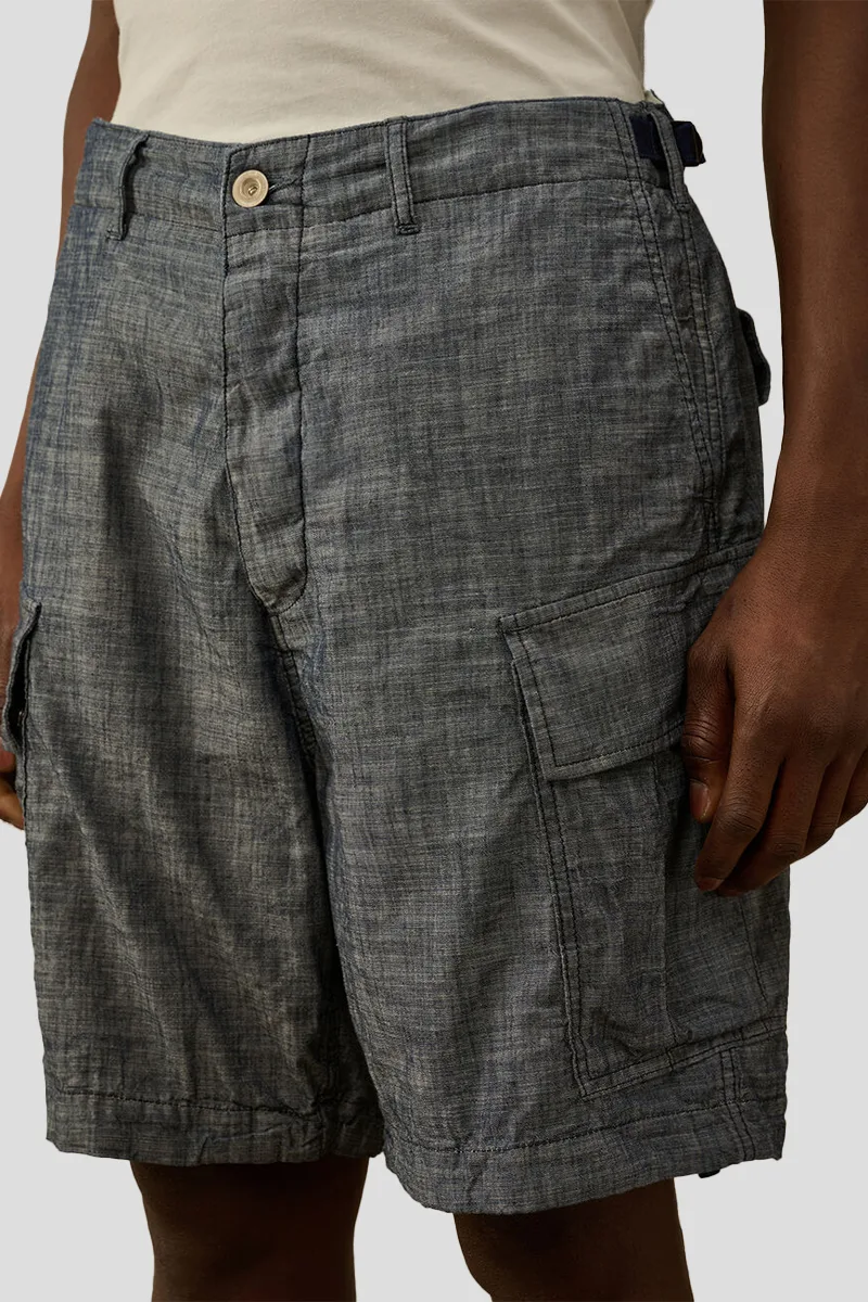 C.P. COMPANY Ανδρικό Μαύρο Chambray Cargo Shorts