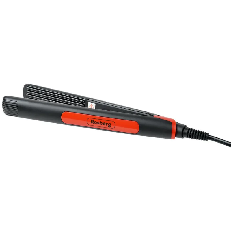 Пρέσα για κυματιστά μαλλιά και όγκο Rosberg R51101A, 35W, Κεραμική επίστρωση, Μαύρο / Κόκκινο