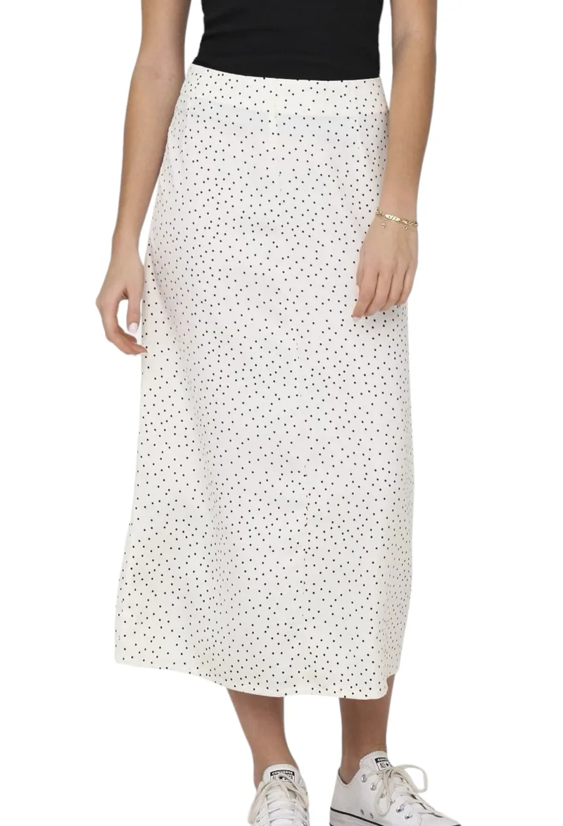 Φούστα Only Onlemy Maya Maxi SatinLife Wvn 15321016-Cloud Dancer Γυναικείο