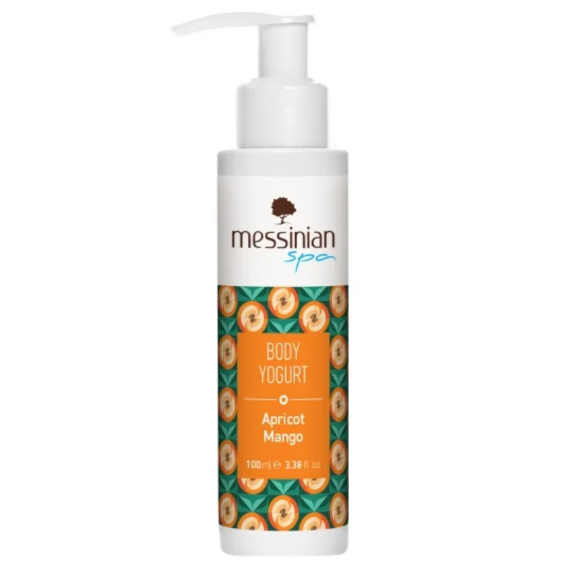 Messinian Spa Apricot & Mango Body Yogurt Ενυδατικό & Αναζωογονητικό Ελαφρύ Γιαούρτι Σώματος για Απαλότητα & Θρέψη με Φρουτώδες Άρωμα Βερίκοκο & Μάνγκο 100ml